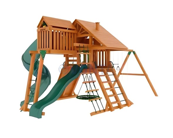 Деревянная детская площадка для дачи Igragrad Крепость Фани Deluxe 2