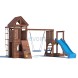 Детская деревянная игровая площадка для улицы дачи CustWood Scout SC9 с деревянной крышей