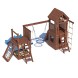 Детская деревянная игровая площадка для улицы дачи CustWood Scout SC9 с деревянной крышей