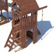 Детская деревянная игровая площадка для улицы дачи CustWood Scout SC9 с деревянной крышей