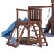 Детская деревянная игровая площадка для улицы дачи CustWood Scout SC9 с деревянной крышей