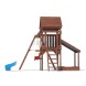 Детская деревянная игровая площадка для улицы дачи CustWood Scout SC6 с деревянной крышей