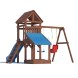 Детская деревянная игровая площадка для улицы дачи CustWood Scout SC6 с деревянной крышей