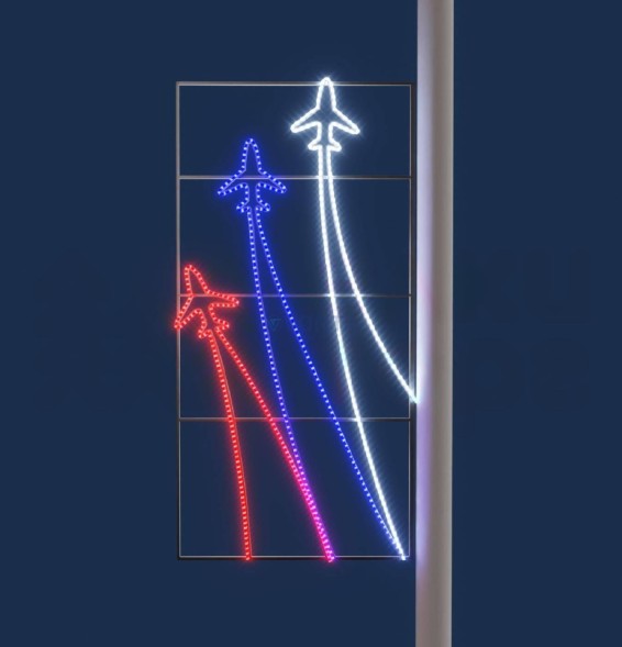 Светодиодная консоль Самолеты 100*200 см., 220В, (KPN-017-L001)