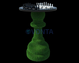 Топиари шахматный столик, h=110см — газон Deluxe Green