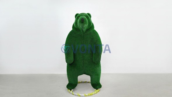 Топиари медведь Потапыч, h=220 см- газон Deluxe Green
